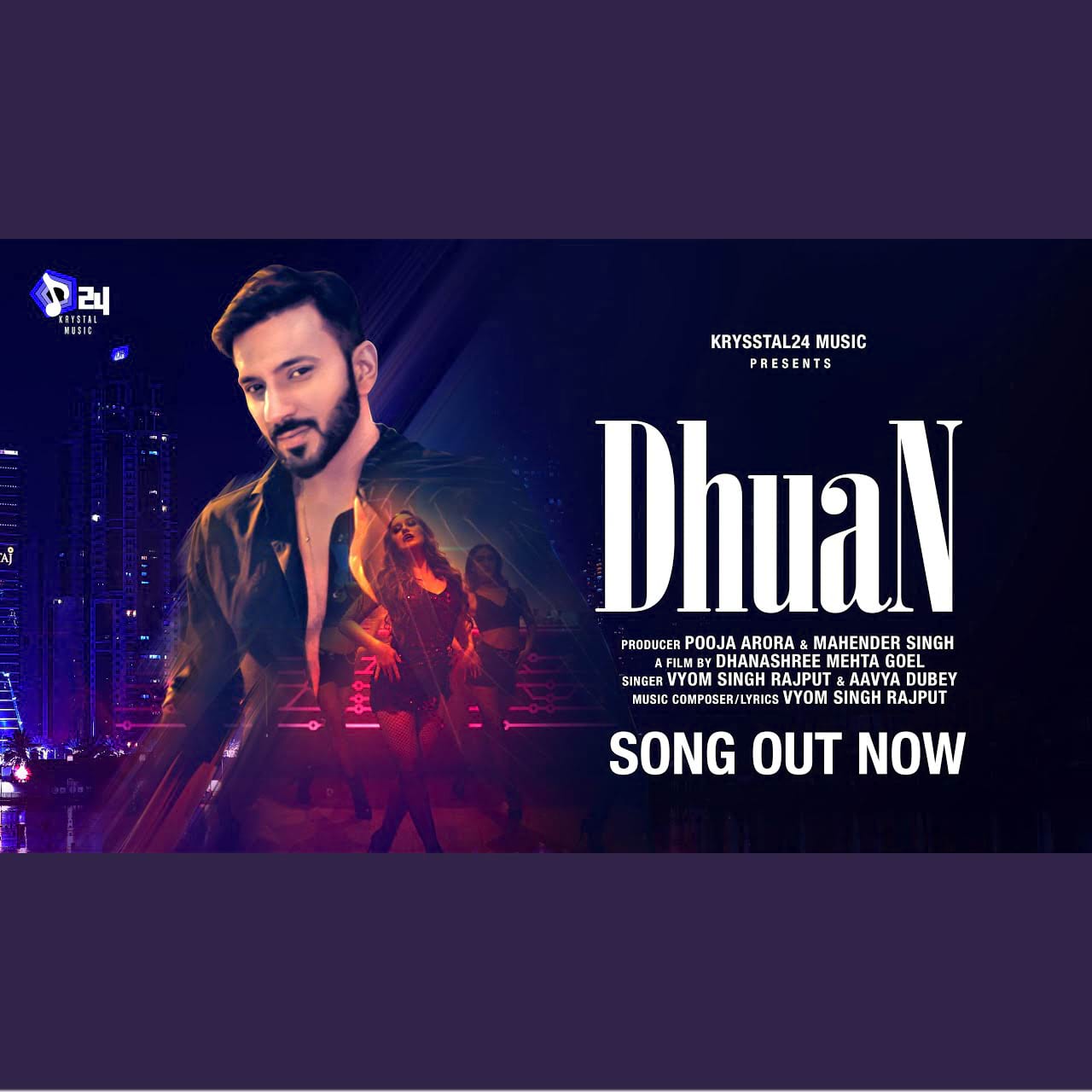 Dhuan Official Video | Ali Merchant | Vyom Singh Rajput | Dhanashree Mehta Goel | Krysstal 24 Music